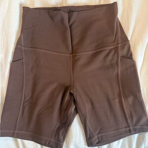 High-Waisted Brown Women's Shorts